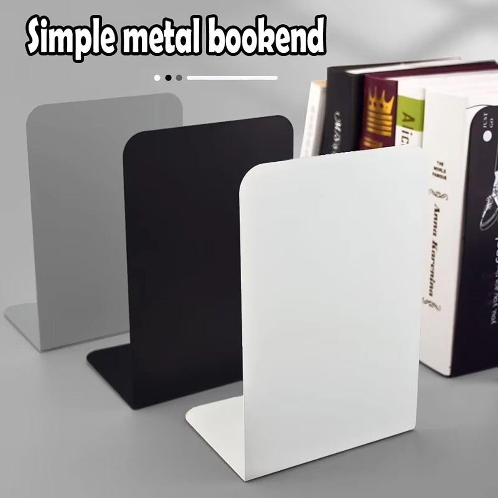 Office Furniture Brand - 1Pcs L-Shaped Simple Bookend with Anti-slip