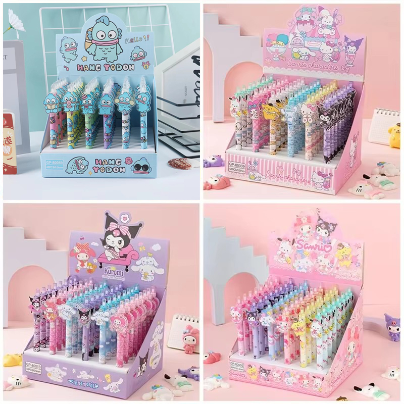 Office Supply Cart - 48pcs Gel Pen Kuromi Cinnamoroll Pochacco