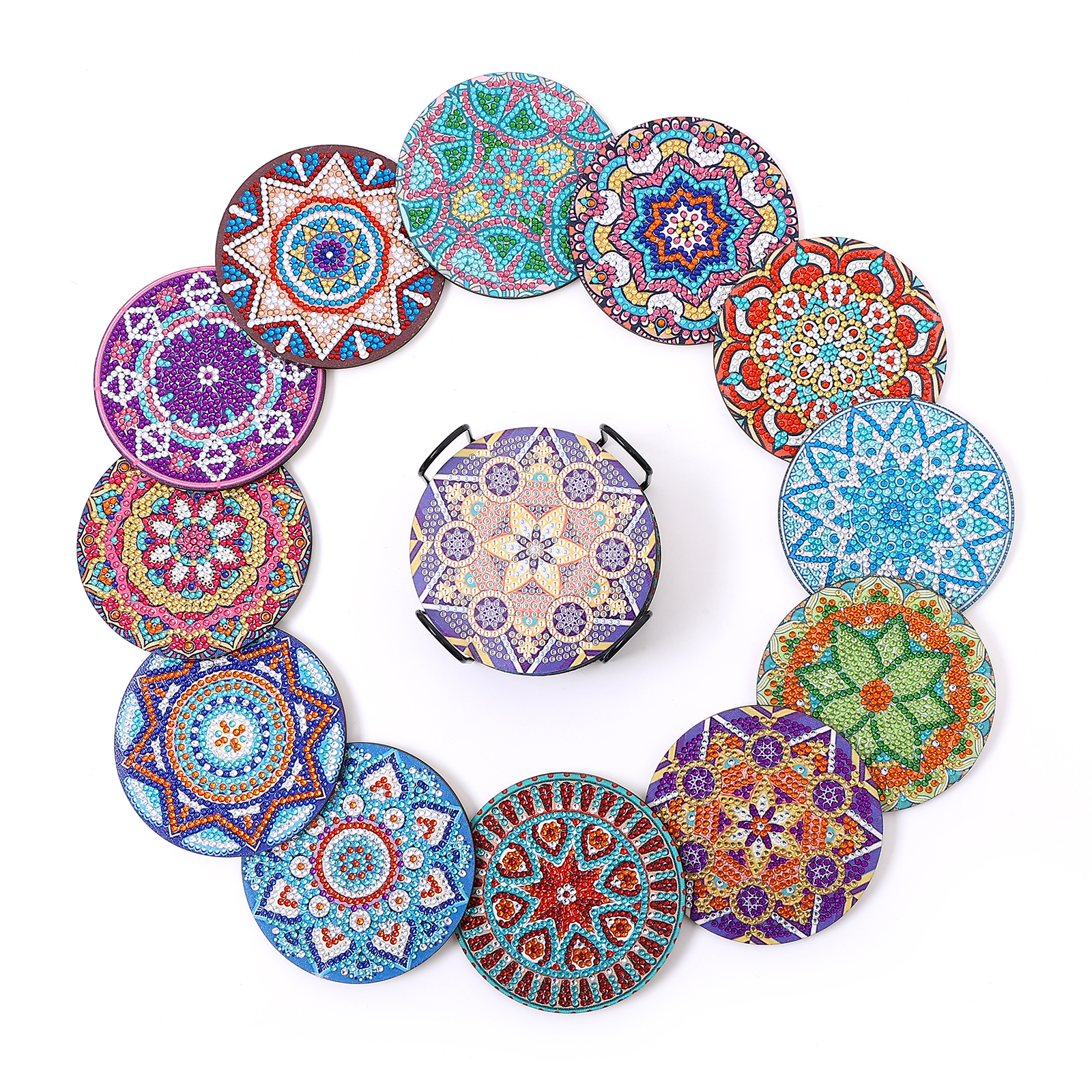 Office Furniture Ideas - 12Piece Manda Floral Pattern Crystal Rhinestone