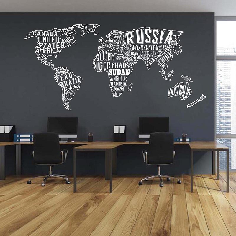 Large World Map Collage Wall S – Office Furniture World Bewertung und Preis