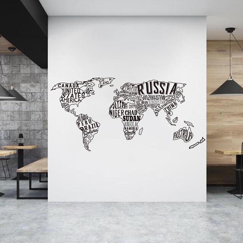Large World Map Collage Wall S – Office Furniture World Bewertung und Preis