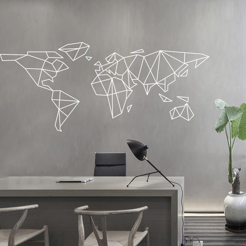 Geometric World Map Wall Stick – Office Furniture World Bewertung und Preis