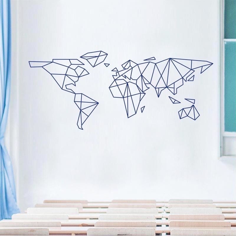 Geometric World Map Wall Stick – Office Furniture World Bewertung und Preis