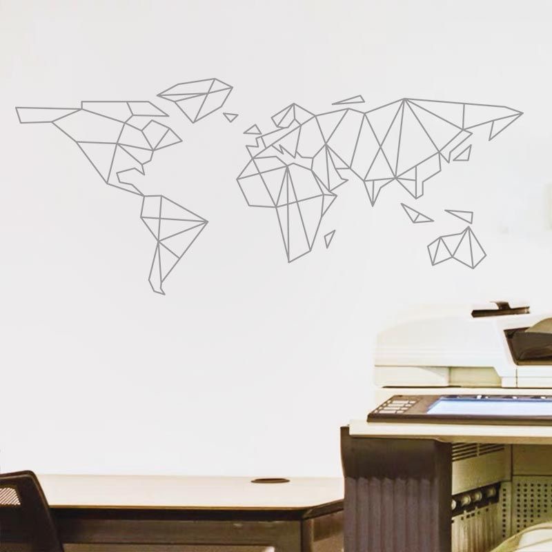 Geometric World Map Wall Stick – Office Furniture World Bewertung und Preis