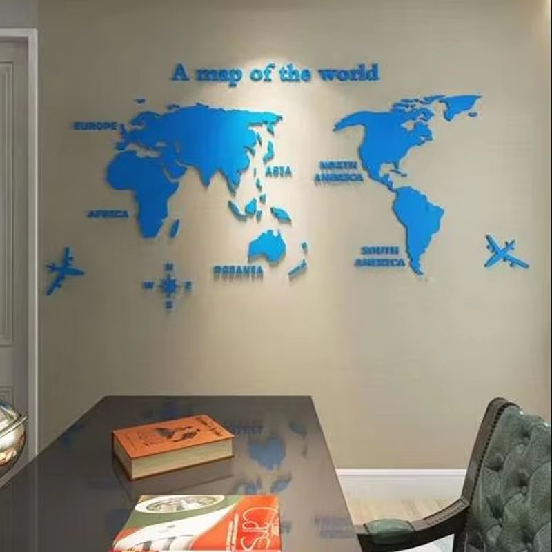 Modern World Map Acrylic 3D Wa – Office Furniture World Bewertung und Preis