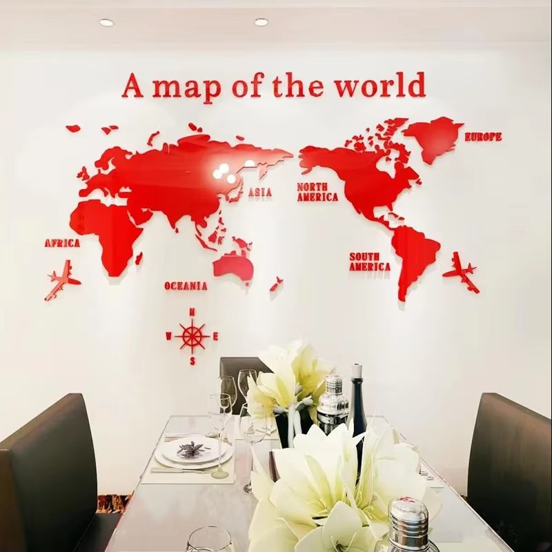 Modern World Map Acrylic 3D Wa – Office Furniture World Bewertung und Preis