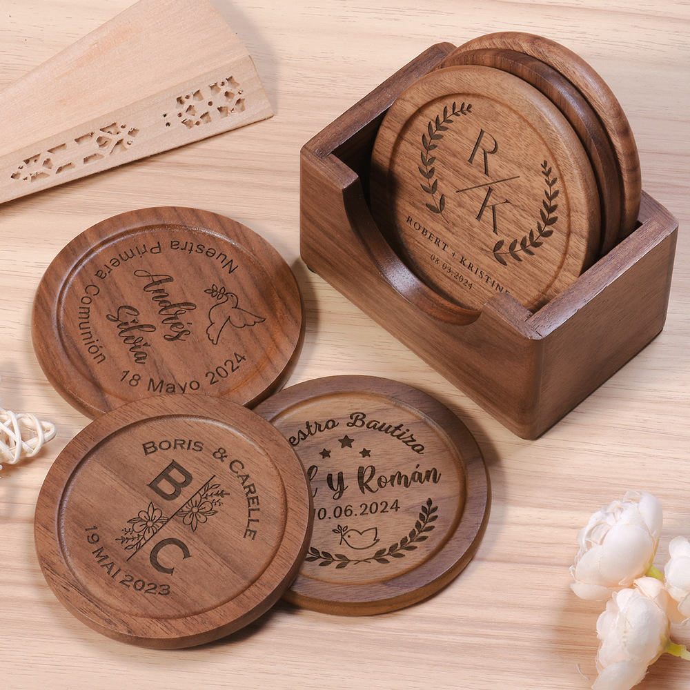 Walnut Dark Coaster Set of 6 P – Office Furniture Ideas Bewertung und Preis