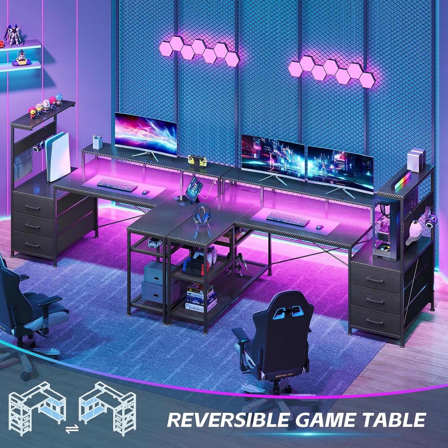 L Shaped Gaming Desk with Draw – Office Furniture Com Bewertung und Preis