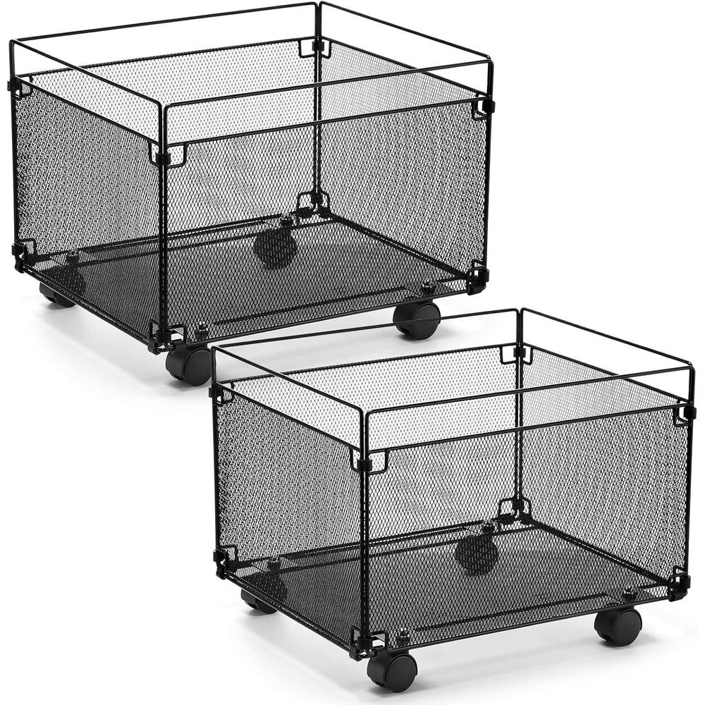 2-Pack Mesh Rolling Cart with  – Office Supply Cart Bewertung und Preis