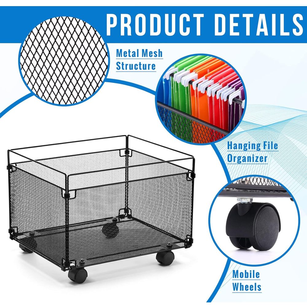2-Pack Mesh Rolling Cart with  – Office Supply Cart Bewertung und Preis