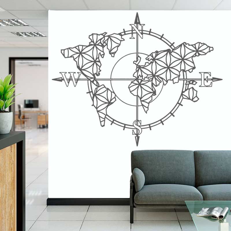 Flower of Life World Map Compa – Office Furniture World Bewertung und Preis
