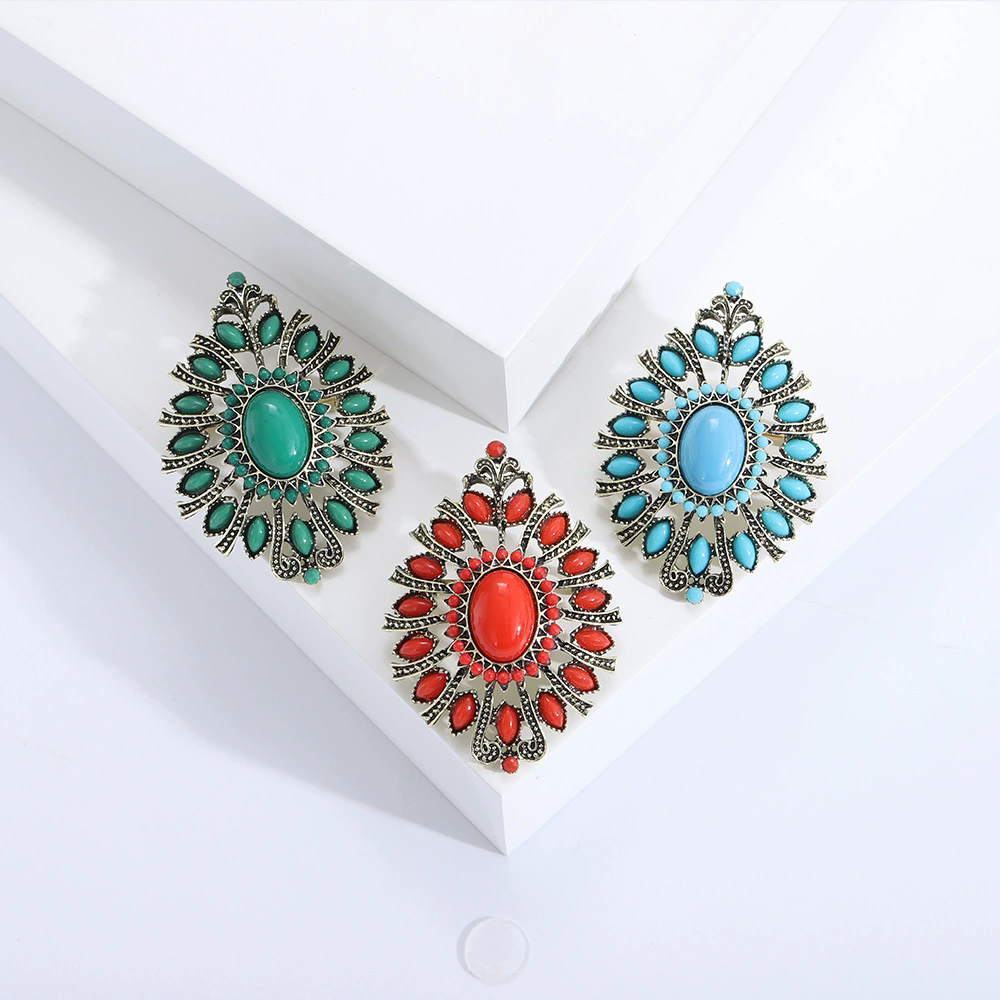 Turquoise Flower Brooches for  – Office Supply Cart Bewertung und Preis