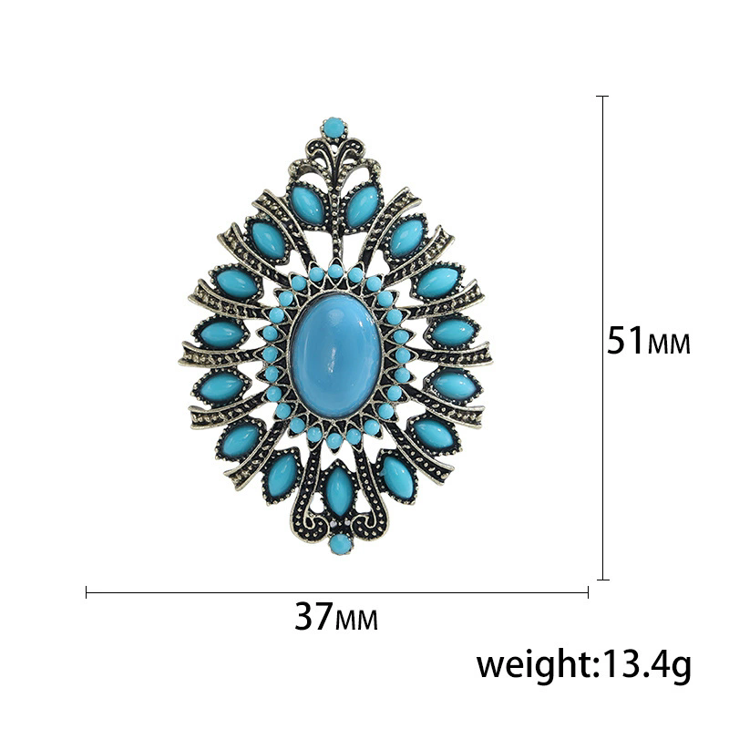 Turquoise Flower Brooches for  – Office Supply Cart Bewertung und Preis