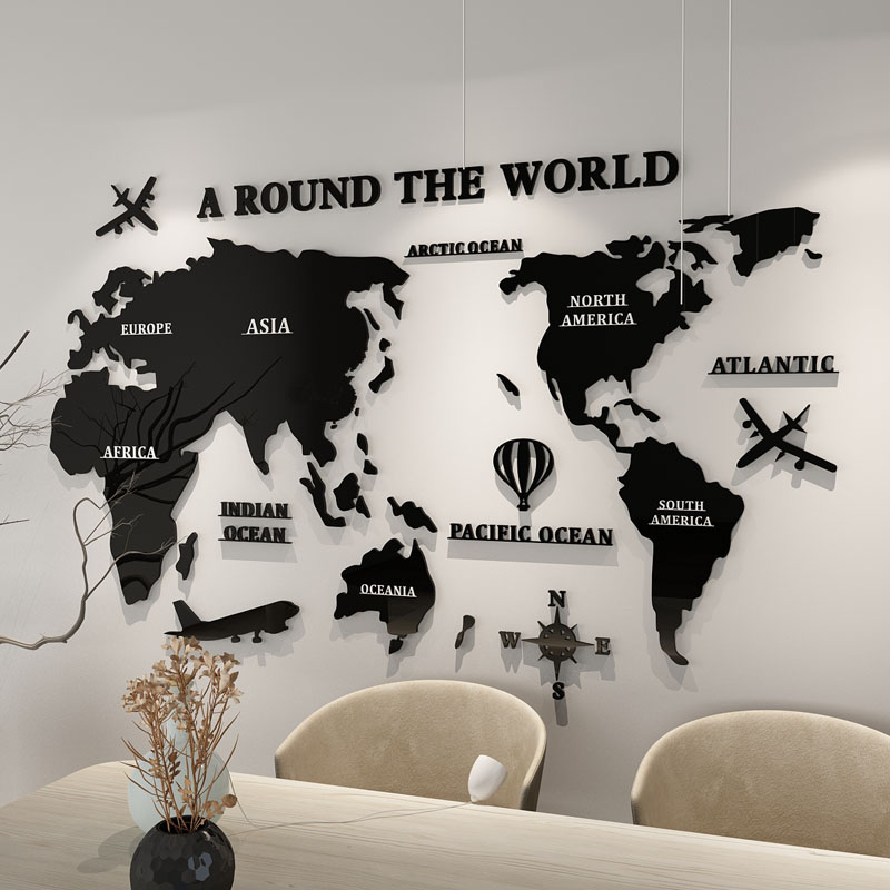 3D Color World Map Acrylic Wal – Office Furniture World Bewertung und Preis