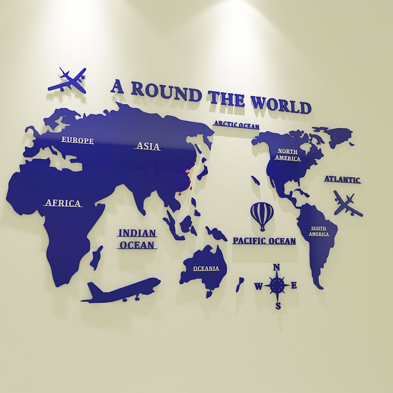 3D Color World Map Acrylic Wal – Office Furniture World Bewertung und Preis