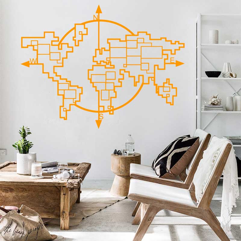 Geometric World Map Compass Vi – Office Furniture World Bewertung und Preis