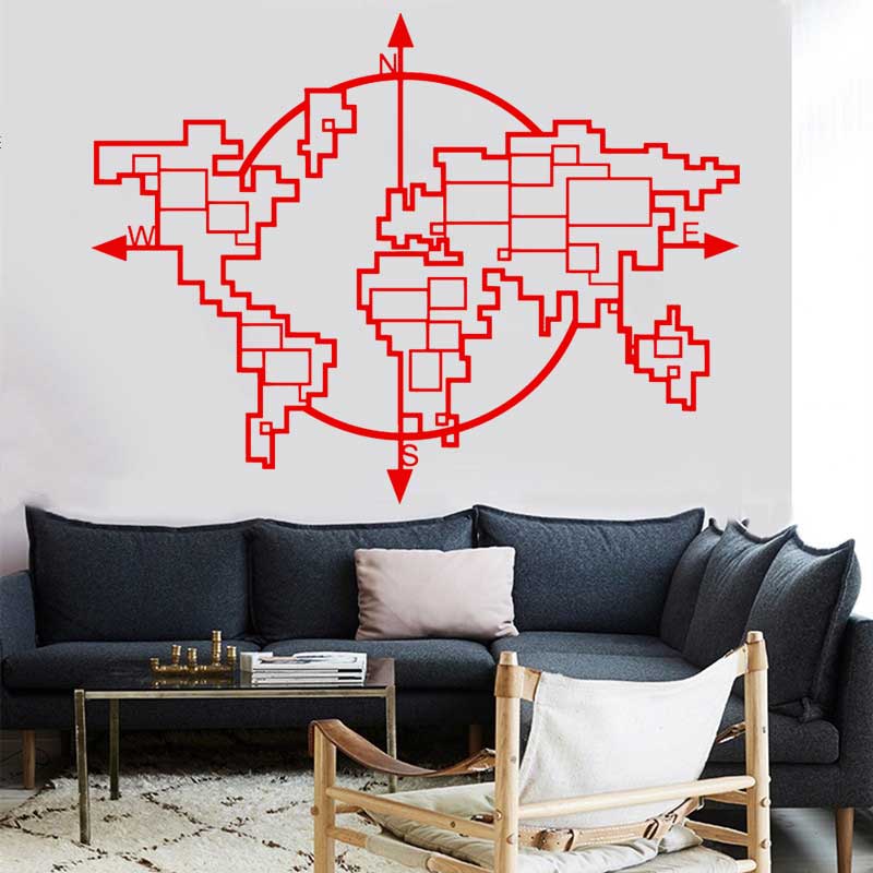 Geometric World Map Compass Vi – Office Furniture World Bewertung und Preis
