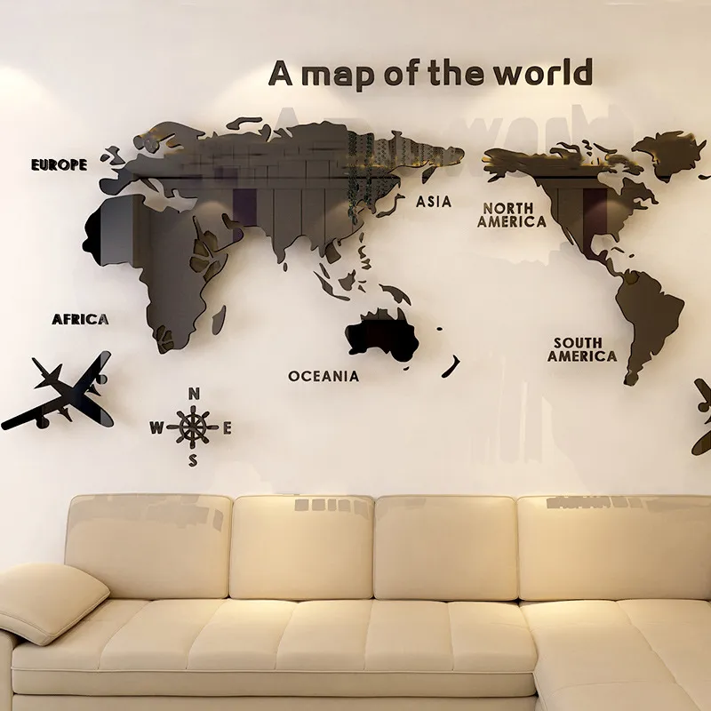 World Map Acrylic 3D Solid Cry – Office Furniture World Bewertung und Preis