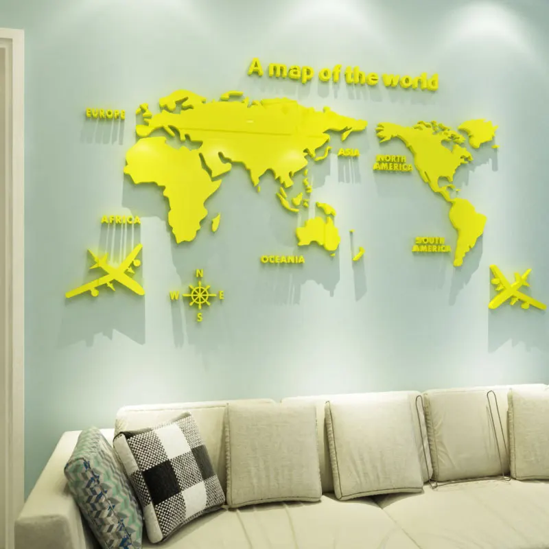 World Map Acrylic 3D Solid Cry – Office Furniture World Bewertung und Preis