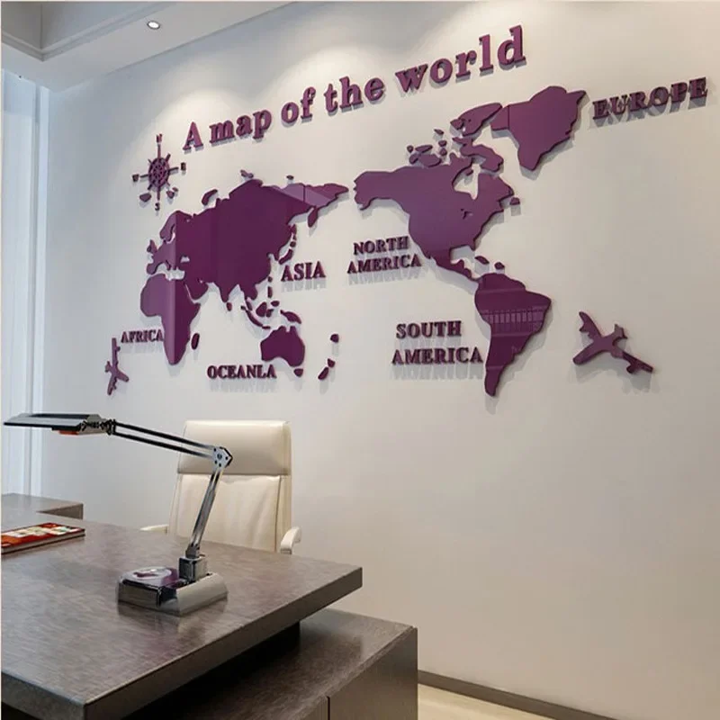 World Map Acrylic 3D Solid Cry – Office Furniture World Bewertung und Preis
