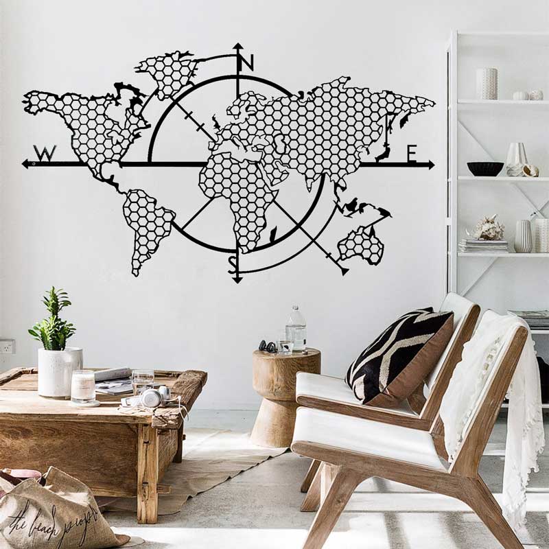 Honeycomb Geometric World Map  – Office Furniture World Bewertung und Preis