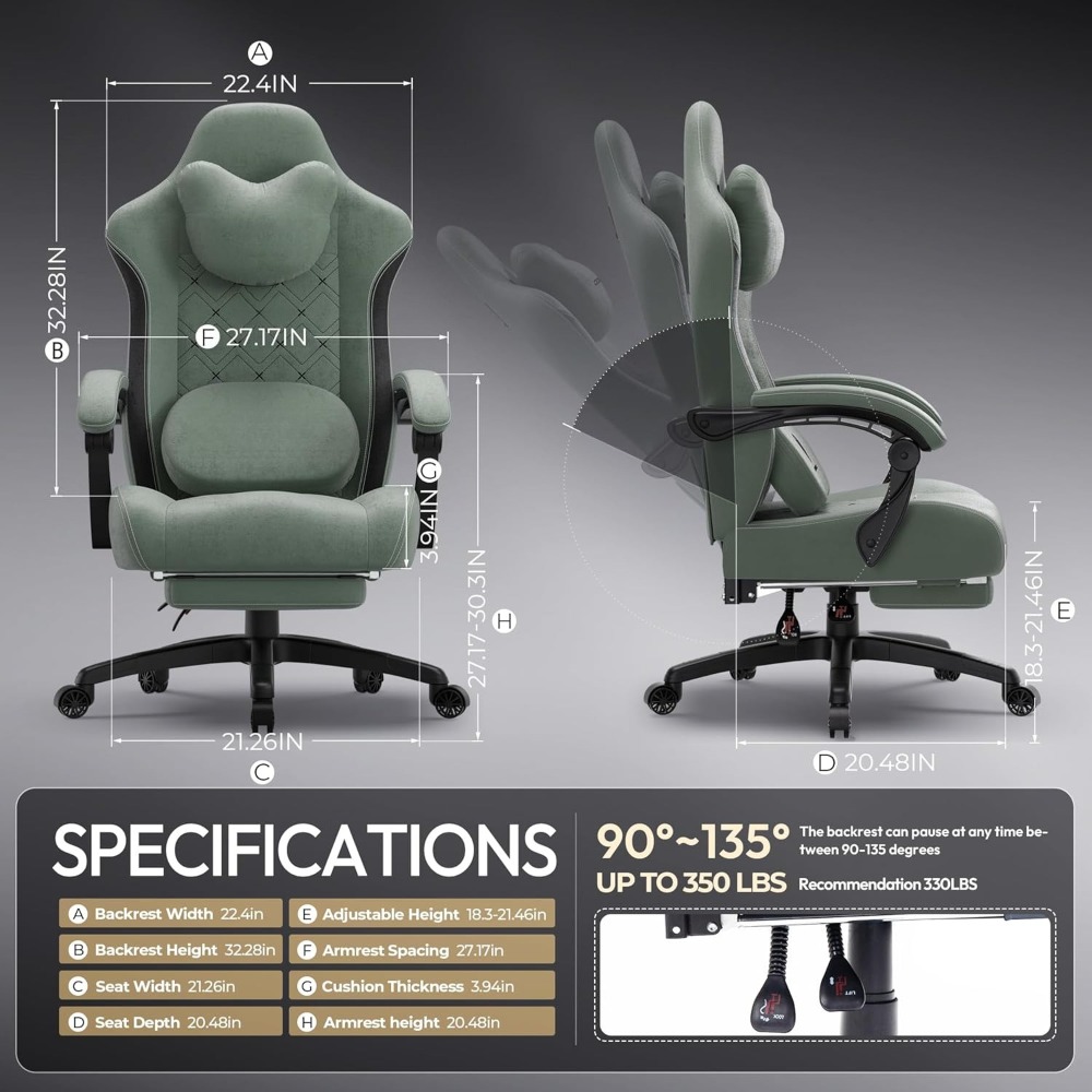 Big and Tall Fabric Gaming Cha – Office Furniture Ideas Bewertung und Preis